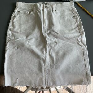 Cute all white J crew jean skirt
